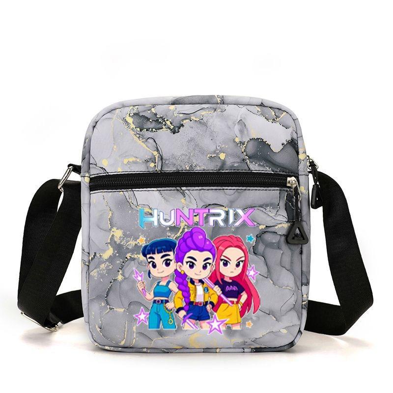 New Korean Kpop Demon Hunter Girl Group Surrounding Printed Shoulder Bag Messenger Bag Student Bag Cute Large Capacity