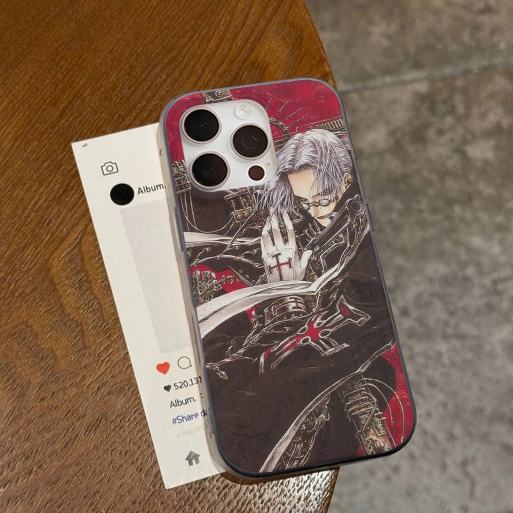 Чехол для телефона Hellsing в стиле аниме ужасов для iPhone 17 16 15 14 Plus 11 12 13 Pro Max Ударопрочная защита Мягкая задняя крышка