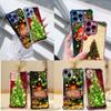 Ae113 Merry Christmas art Santa design art Гальванизированные чехлы для телефонов TPU для Xiaomi 11 Lite Redmi Note 13 Pro 12C Huawei Защитный чехол на четыре угла