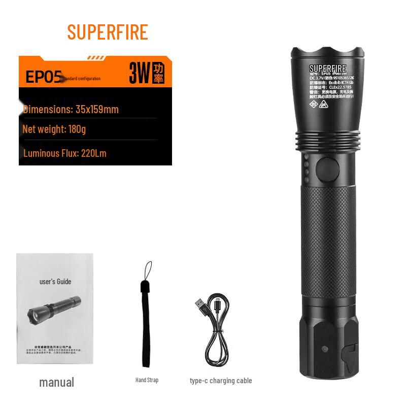 SupFire EP05 Industrial Explosion-Proof LED Flashlight