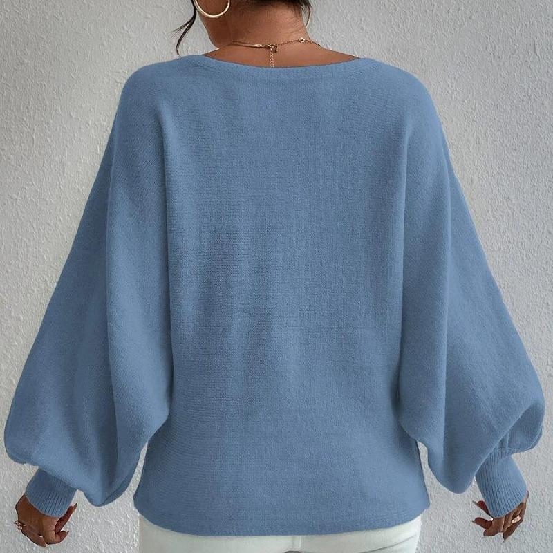 GMXIA Loose Pullover Sweater Women's Lantern Sleeve Design Sense Sweater Women