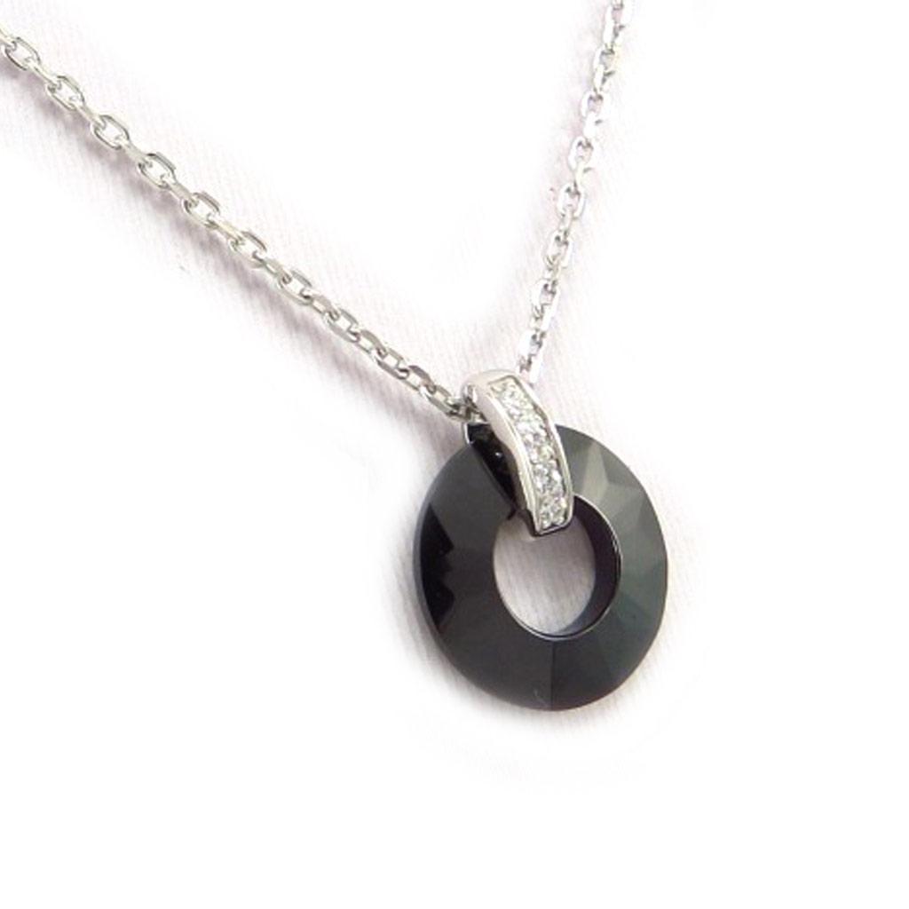 Les Trésors De Lily [K6633] - Серебряное колье "Сисси" черная керамика