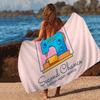 Vintage Sewing Machine Beach Towel Colorful Bath Towels for Girl Microfiber Quick Dry Sand Free Beach Yoga Spa Gym Pool