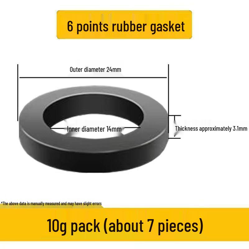 Комплект черных резиновых уплотнителей для душа: 4-точечное, 6-точечное уплотнение, сильфоновый водонепроницаемый силиконовый патрубок.