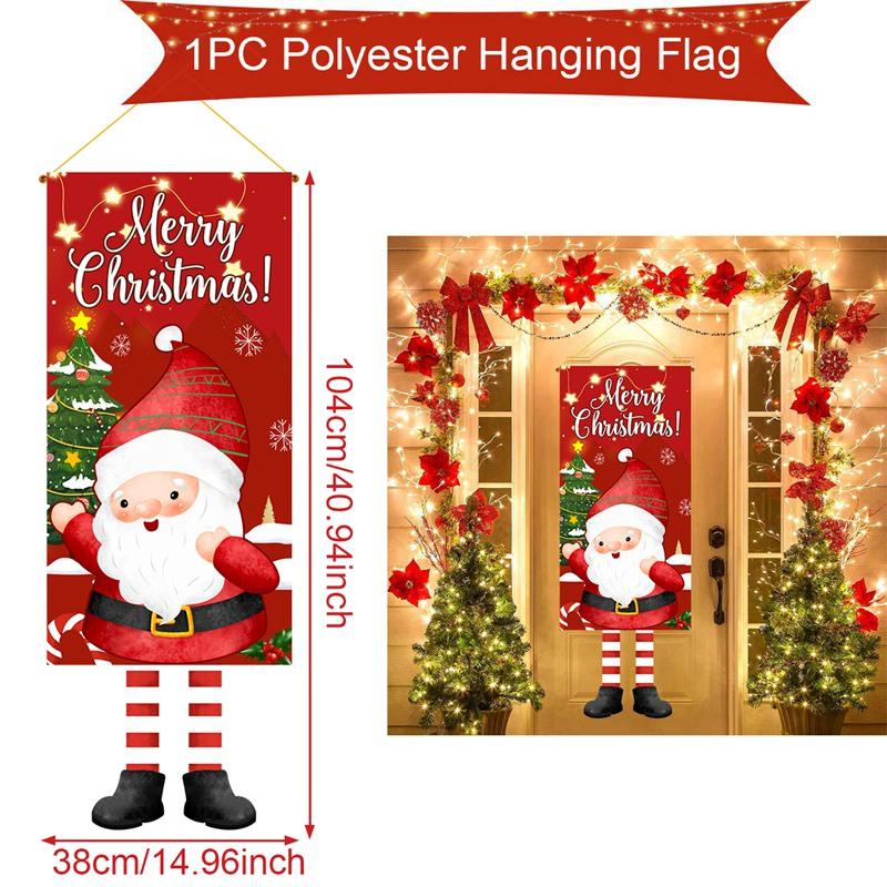 Christmas Hanging Flag Merry Christmas Decorations For Home 2025 Christmas Gifts Christmas Ornaments Navidad Xmas New Year 2026