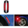 2 шт. 3D Супер Светоотражающие Наклейки Полосы из Углеродного Волокна Защитные Накладки для Защиты от Царапин Ступиц Колес Автомобиля