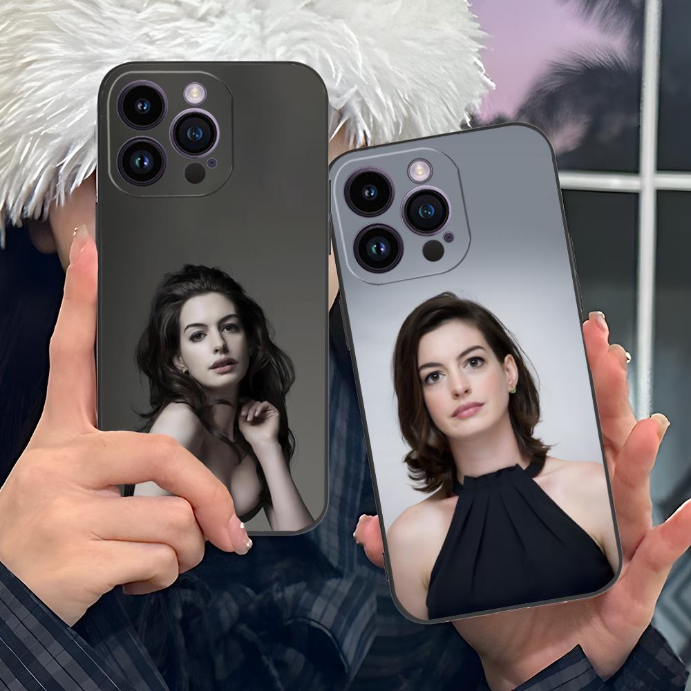Чехол для мобильного телефона Энн Хэтэуэй для iPhone 17 16 15 14 13 12 11 X XR XS 8 7 Air Pro Max Plus Mini Цветной Чехол Роскошный Чехол