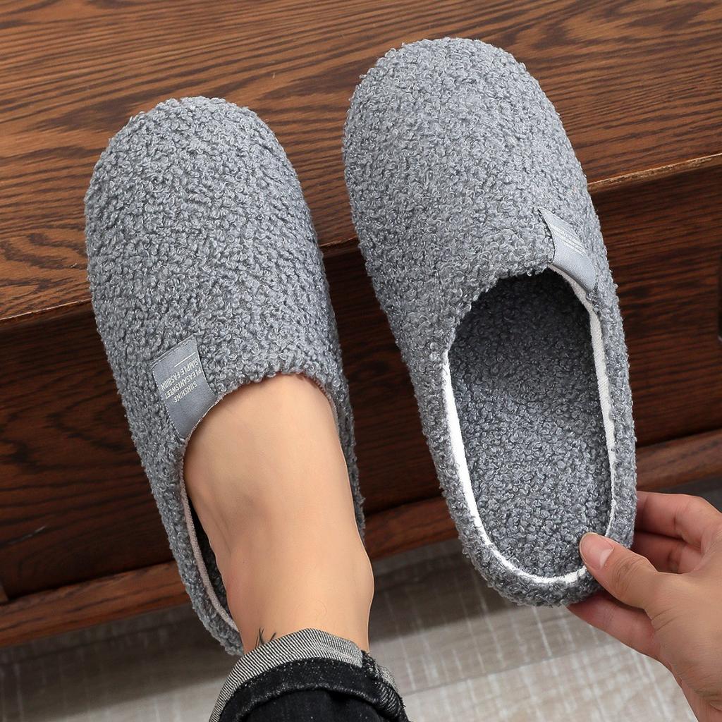 Soft Sole House Cotton Slippers with Quiet Lightweight Indoor Home Shoes