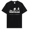 Triathlon Triathlete Runninger Swimmings Bikings Funny T Shirt Summer Short Sleeve Streetwear T-Shirt Cotton Tees Black