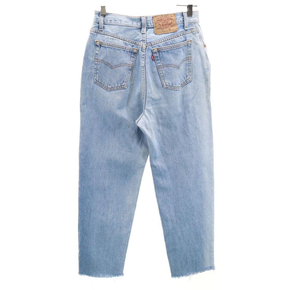 Levi's 90-е 17501-0115 Сделано в США обрезанные зауженные джинсы на пуговицах Женские Б/У