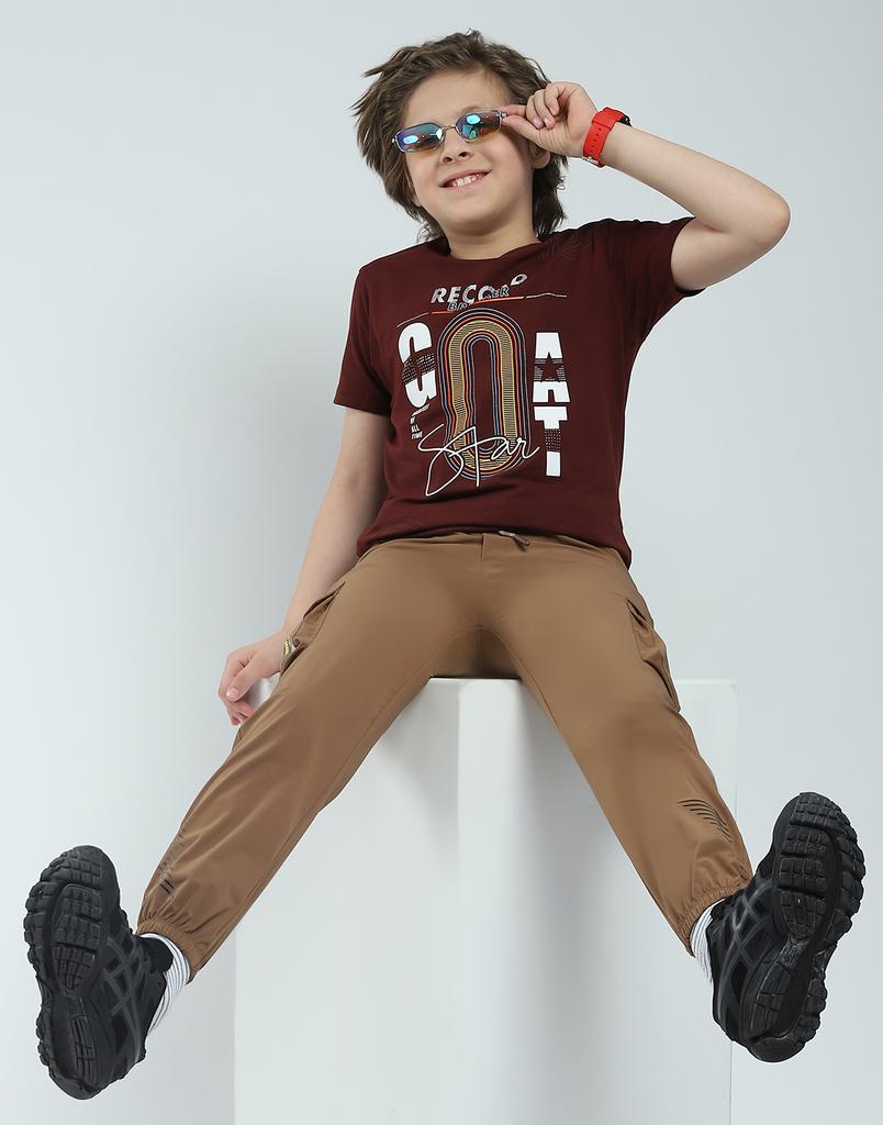 MONTE CARLO Мужская футболка стандартного кроя с принтом и рукавом до локтя