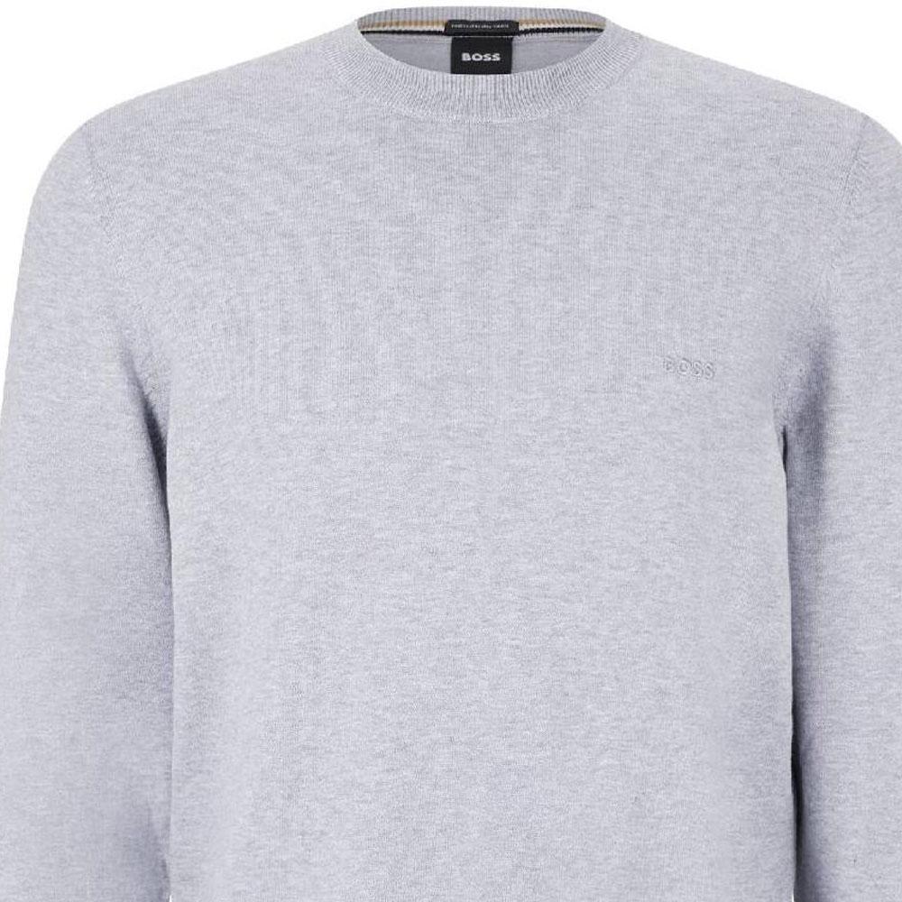 HUGO BOSS Sweaters Men's Light Gray Crew Neck Moderate Other 50466684-041