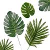 12 шт. искусственных листьев тропической пальмы для гавайской вечеринки, летней тематической вечеринки, украшения для свадьбы, дня рождения, домашнего стола, декора, листьев