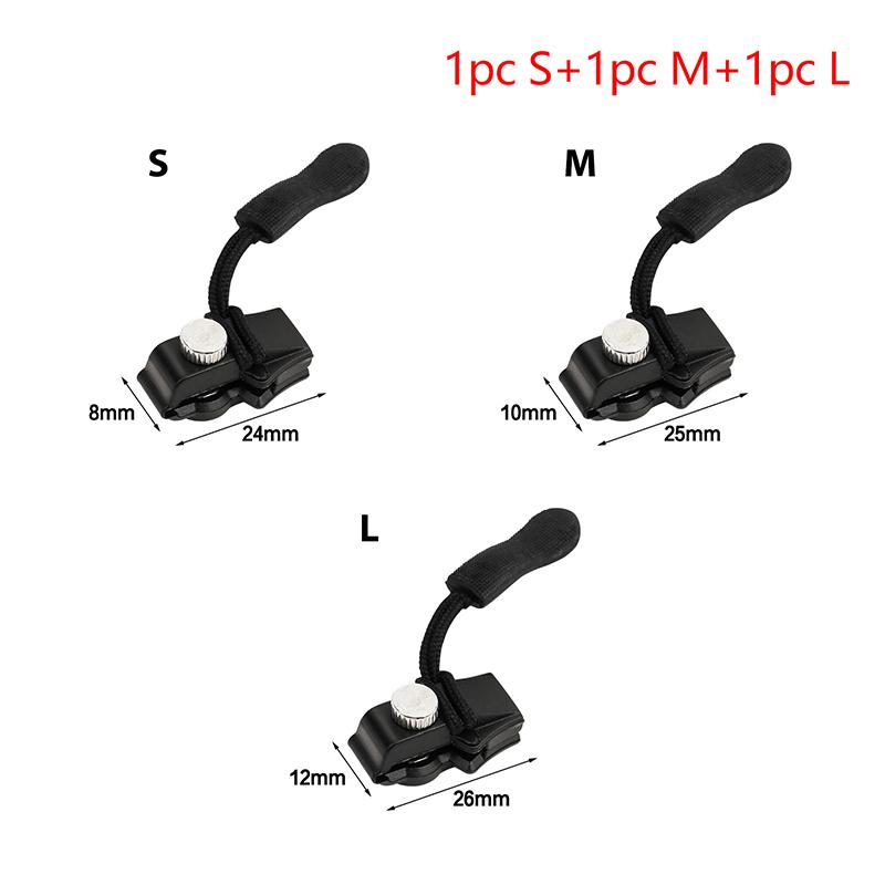 3 шт. универсальный комплект для мгновенного ремонта молнии, прочный сменный слайдер для молнии, тянущий механизм для куртки, сумки, пальто