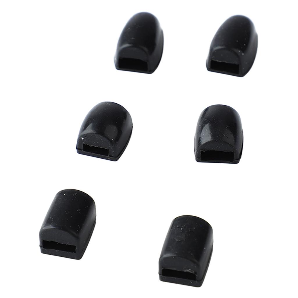 6 шт. Подставки для клавиш саксофона Силиконовые Удобные Амортизирующие Накладки для пальцев саксофона Накладка для большого пальца саксофона Черные