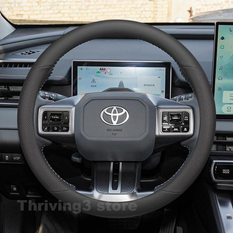 nlzh6 Leather Car Steering Wheel Cover For TOYOTA RAV4 GR Sport Hybrid Woodland 2012-2026 Auto interior Toyota RAV4 2025 Accessories