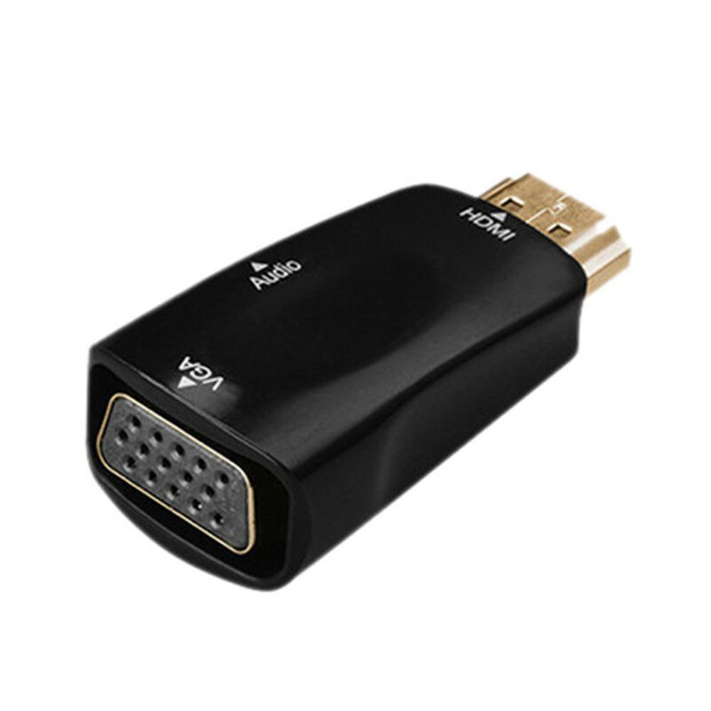 For  Male to VGA 15 Pin Female Adapter Audio Cable Converter FHD 1080P 720P 480P For PC Laptop TV Box Projector