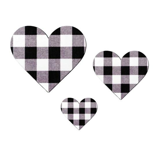 3 Pcs Wooden Heart Wall Decor Vintage Heart Shaped Wall Sign Rustic Hanging Love Plaque for Kitchen Bedroom Bathroom Living Room Farmhouse