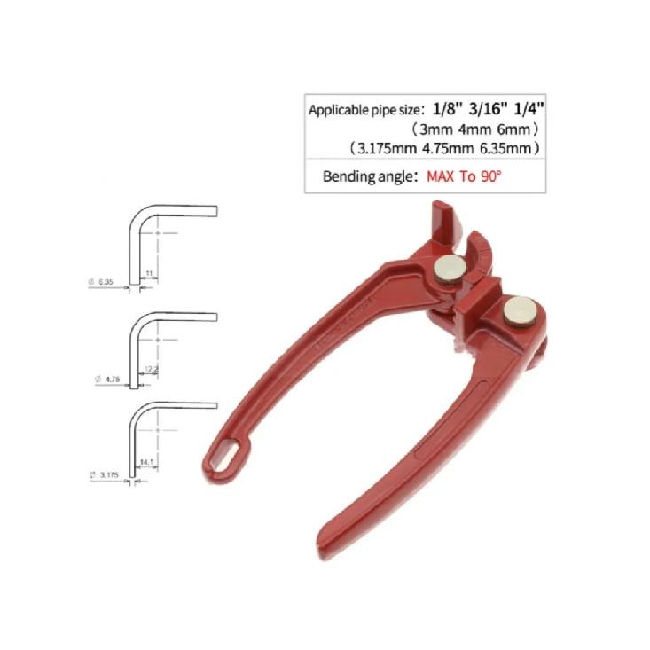 1Pcs Copper Tube Bender Tubing Bender 90°,Fuel Brake Pipe Bender Hand Tool 1/4“ 3/16” 1/8“ 3 in 1 Pipe Tubing Bender Pipe