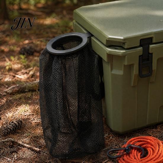 Cooler Trash Bag Outdoor Attachment, No Tools Required Accessory Can Accessory, Portable Mesh Holder for Boats, Fishing, Camping Durable