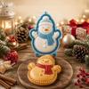 Foldable Christmas Mini Pie Molds Reusable Dough Presser Pocket  for Christmas Party Potluck
