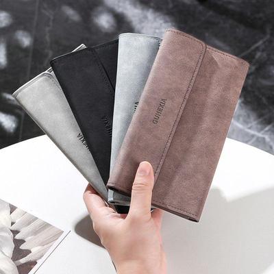 Новый ультратонкий мужской длинный кожаный кошелек - Молодежный дизайн с множеством отделений для карт, Японский и корейский тренд, Повседневный стиль, Идеально подходит для студентов.