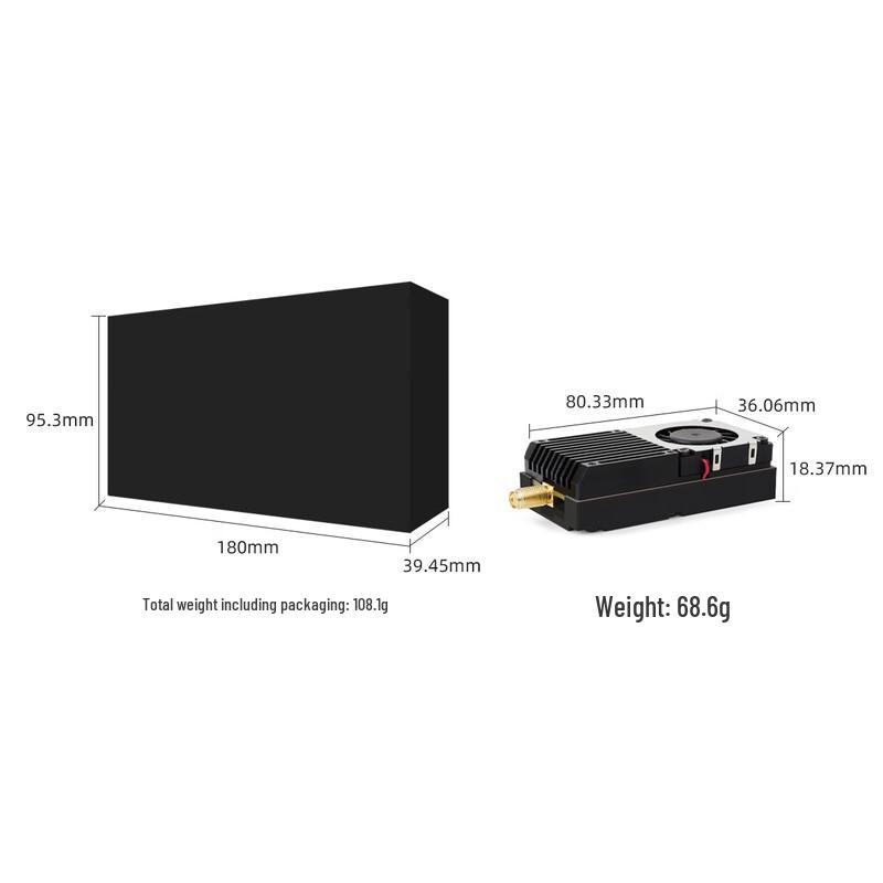 FPV 5.8G VTX 5.5W Adjustable Power Transmitter (CN version)