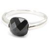 Silver Ring 'Linda' Black Silver (rhodium Plated) - 7x7 Mm