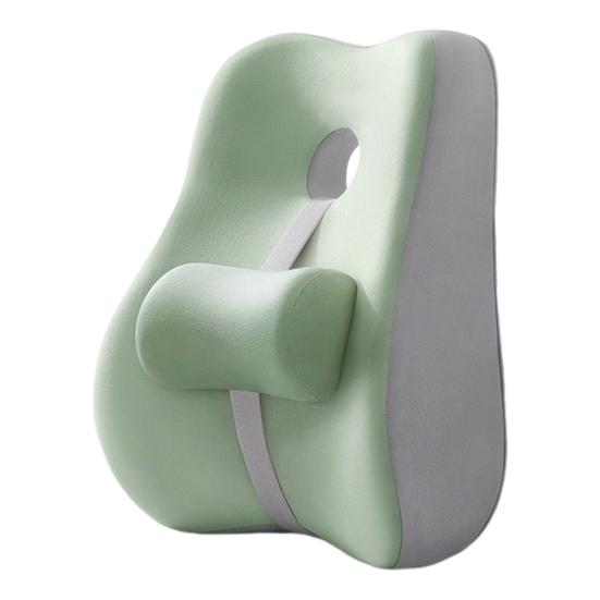 Подушка для поясничной поддержки Подушка для поддержки спины из пены с эффектом памяти Поясничная подушка для стула с регулируемым ползунком для офисного стула, компьютерного кресла, для долгих часов сидения