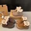 M968-19 Snow Boots Women's New Autumn and Winter Fleece Thickened Buckle Fashion Boots Cotton Shoes Wholesale