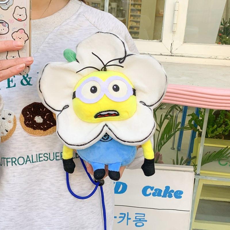 Плюшевая мультяшная наплечная сумка миньонов для девочек и подростков с отделением для хранения и милым дизайном