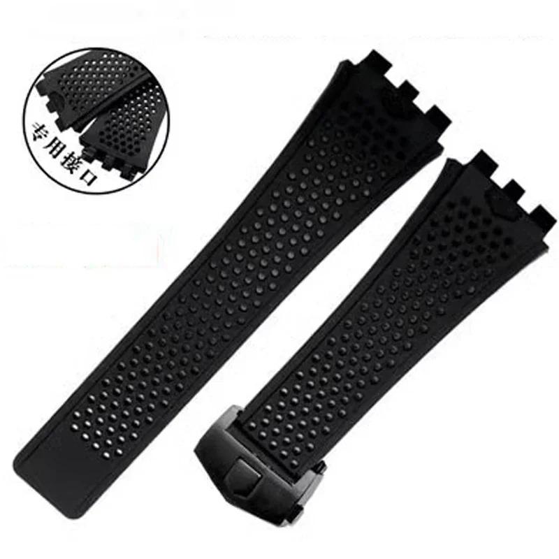 Совершенно новый силиконовый ремешок для часов для часов серии TAG HEUER Carrera, ремешок для мужских часов с вогнуто-выпуклым интерфейсом, браслет