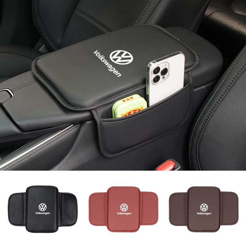 Car Center Console Protector Cover Armrest Box Cushion With Storage Function For Volkswagen VW Golf Passat Sharan Touran zo6