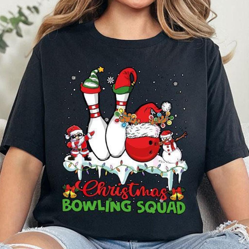 Christmas Bowling Squad Shirt, Bowling Team Shirt, Bowling Shirts, Bowling Crew Shirt, Christmas Gift, Bowler Gift, Funny Bowling Lover Tee