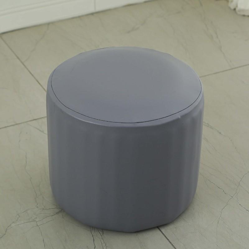 PU Leather Slipcover Waterproof Dustproof Seat Cover Round Footstool Cover Chair Protector For Home Hotel Banquet