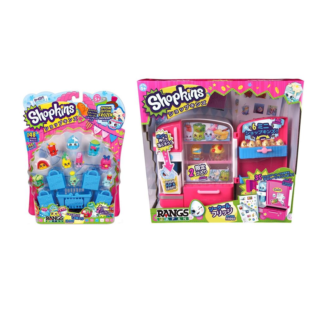 Shopkins season1 12piece + season2 So Cool Fridge Langs Japan (RANGS) Shopkins Set 6 (S1 12 pieces + So Cool Fridge)