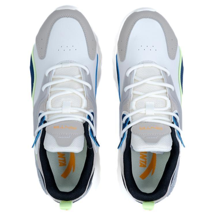 Anta Slip Resistant Abrasion Resistant Slip Resistant Abrasion Resistant Low top Casual Shoes Men's White Gray Blue 112518860R-2