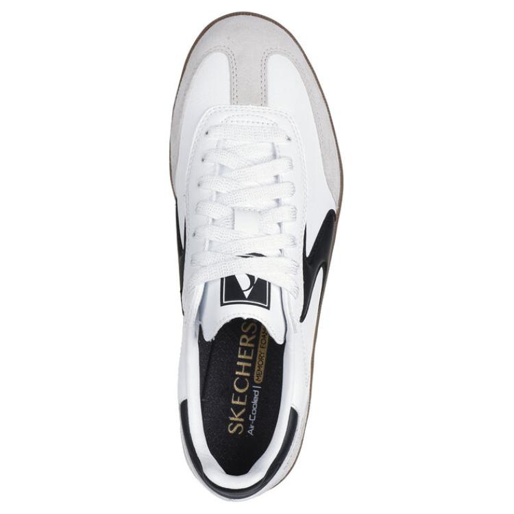 Skechers Hotshot Kickoff Удобные Классические Низкие Кеды для Скейтбординга Женские кроссовки Белый 185232-WBK