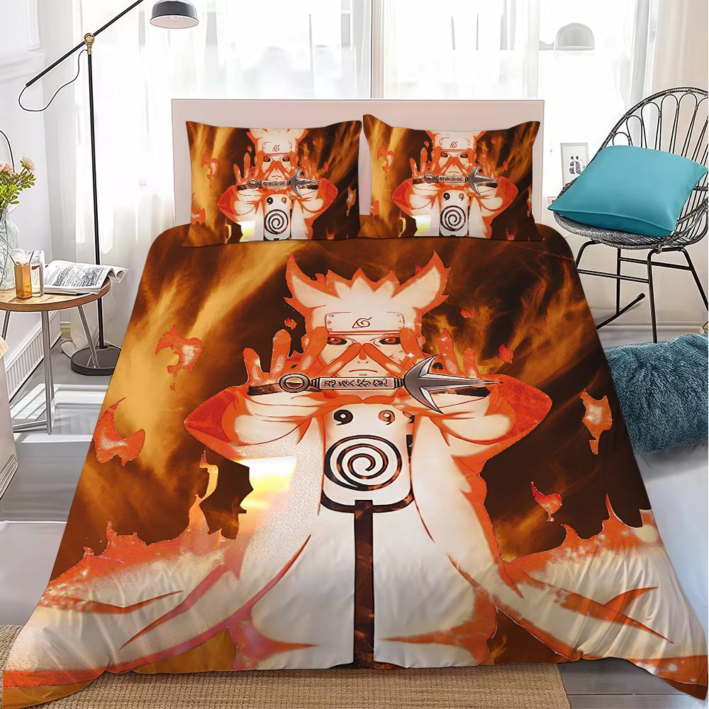M-Minato N-Namikaze Duvet Cover Set Home Style Bedding Soft Laundry Cotton Bed 3 Piece Set Student Dormitory Gift