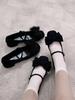 Sheepskin~ French Bow Leather Shoes Mary Jane Shoes Women's Beautiful Versatile Small Heels Thick Heel Single Shoes Ladyshoes