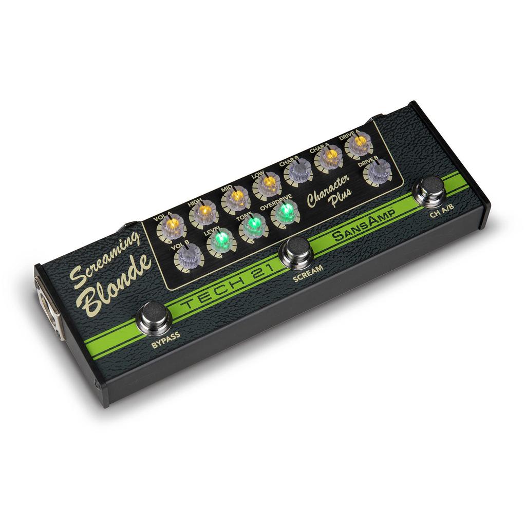 Педаль Tech21 SANSAMP Character Plus Effect Fender Tube SCREAMING BLONDE, + Screamer,