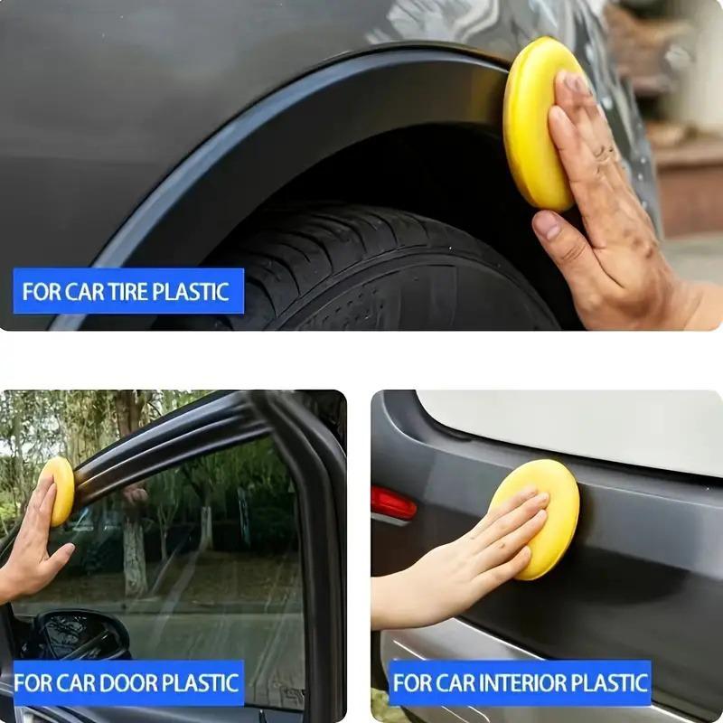 !NEW!Car plastic parts refurbishment automotive reducing agent interior maintenance varnish tire coating wax black car yellowing