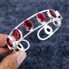 Garnet Gemstone Handmade 925 Sterling Silver Cuff Bangle Adjustable M-3331