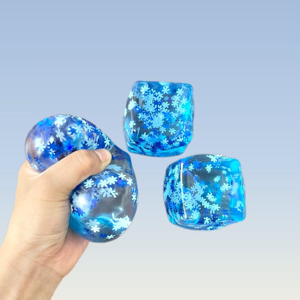 1 шт. Сквиши Мальтоза Снежный Ледяной Кубик Шарики-антистресс Шарики-антистресс для Взрослых Снятие Тревоги Забавные Успокаивающие Игрушки-антистресс