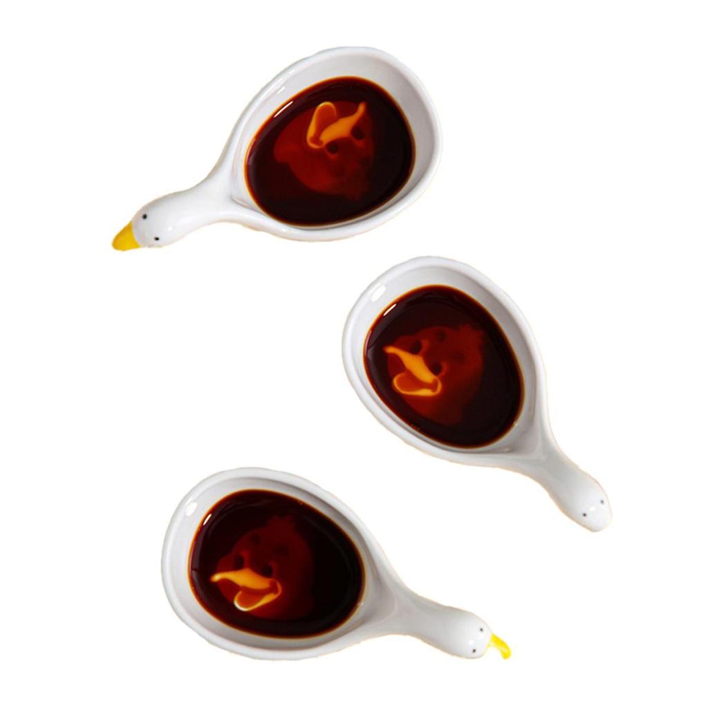 Керамические миски для соуса Dippind, набор милых тарелок для соуса в виде лебедя, миски для соевого соуса, милые миски для томатного соуса