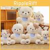 Dog Bib Cat Bear Plush Toy Stuffed Doll Cartoon Bedroom Decoration Kids Gift