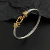 Creative Steel Wire Horseshoe Hook Zircon Stainless Steel Women's Bracelet, Waterproof and Rust-free, Couple Bracelet