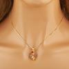Nidin Fashion Rhombus Shape Shiny Colorful/White Zircon Charm Pendant Necklace For Women Bridal Engagement Chain Link Jewelry