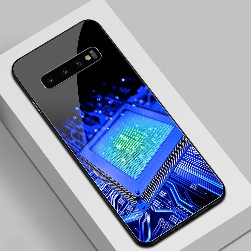 Чехол для телефона samsung s20 plus, стеклянная задняя крышка, чехол с чипом для Samsung Galaxy S8 S9 S10 s20 S21 S22 Note 8 9 10 plus S10e ultra