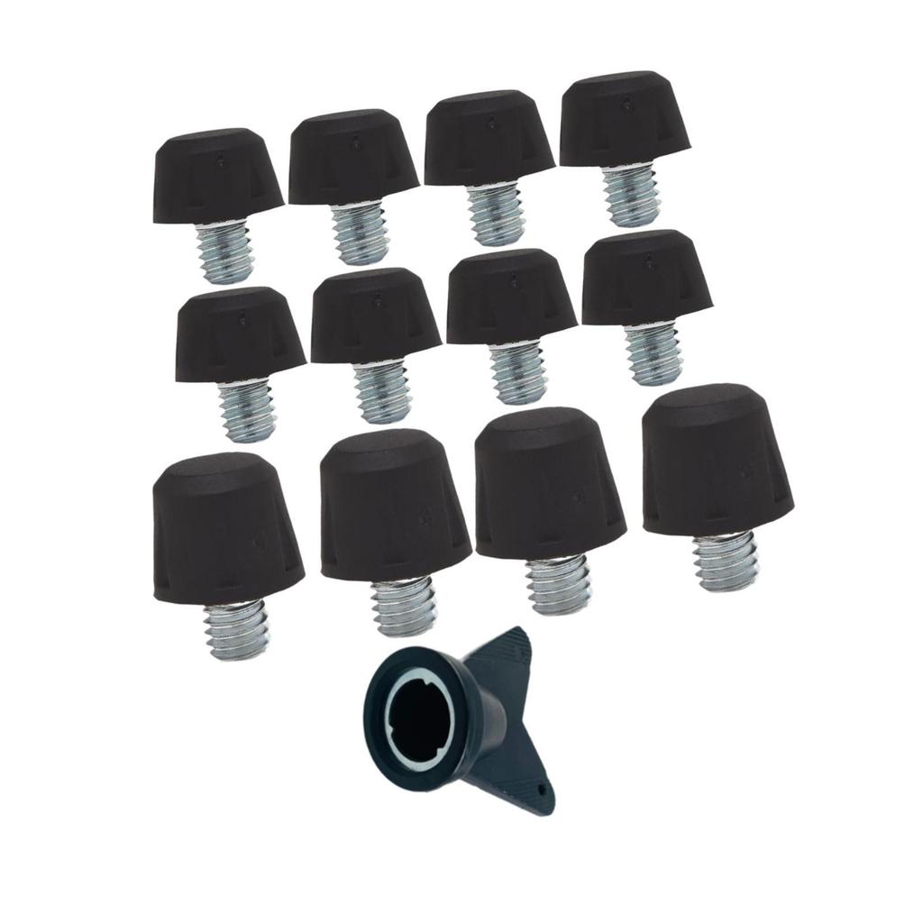 12 Football Boot Spikes with Tool, Accessories for Sports Activities